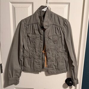 Mossimo Supply Co. Gray Quilted Jacket with Red Label